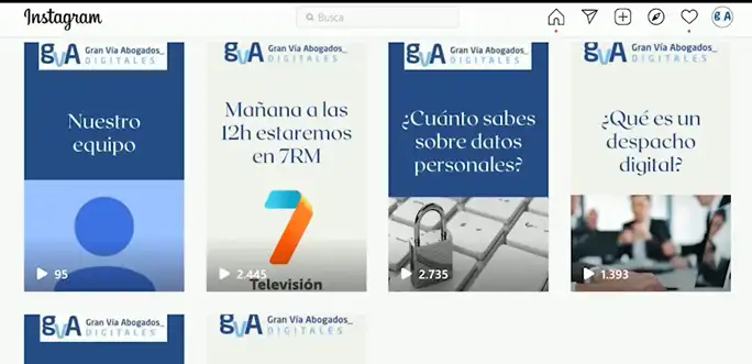 feed de instagram gran via abogados digitales